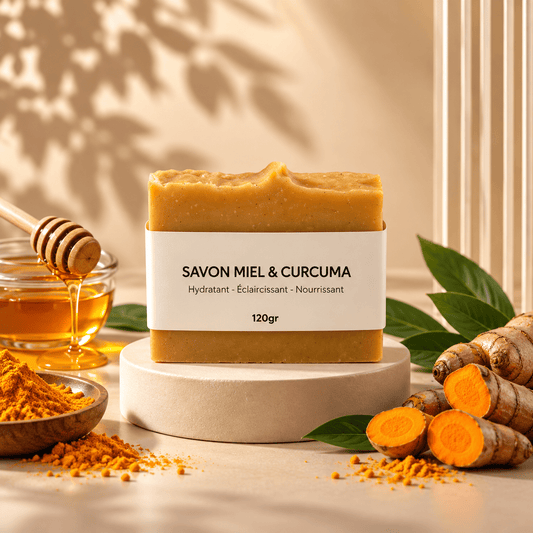 Savon Curcuma Miel Saponifié à froid - kalya