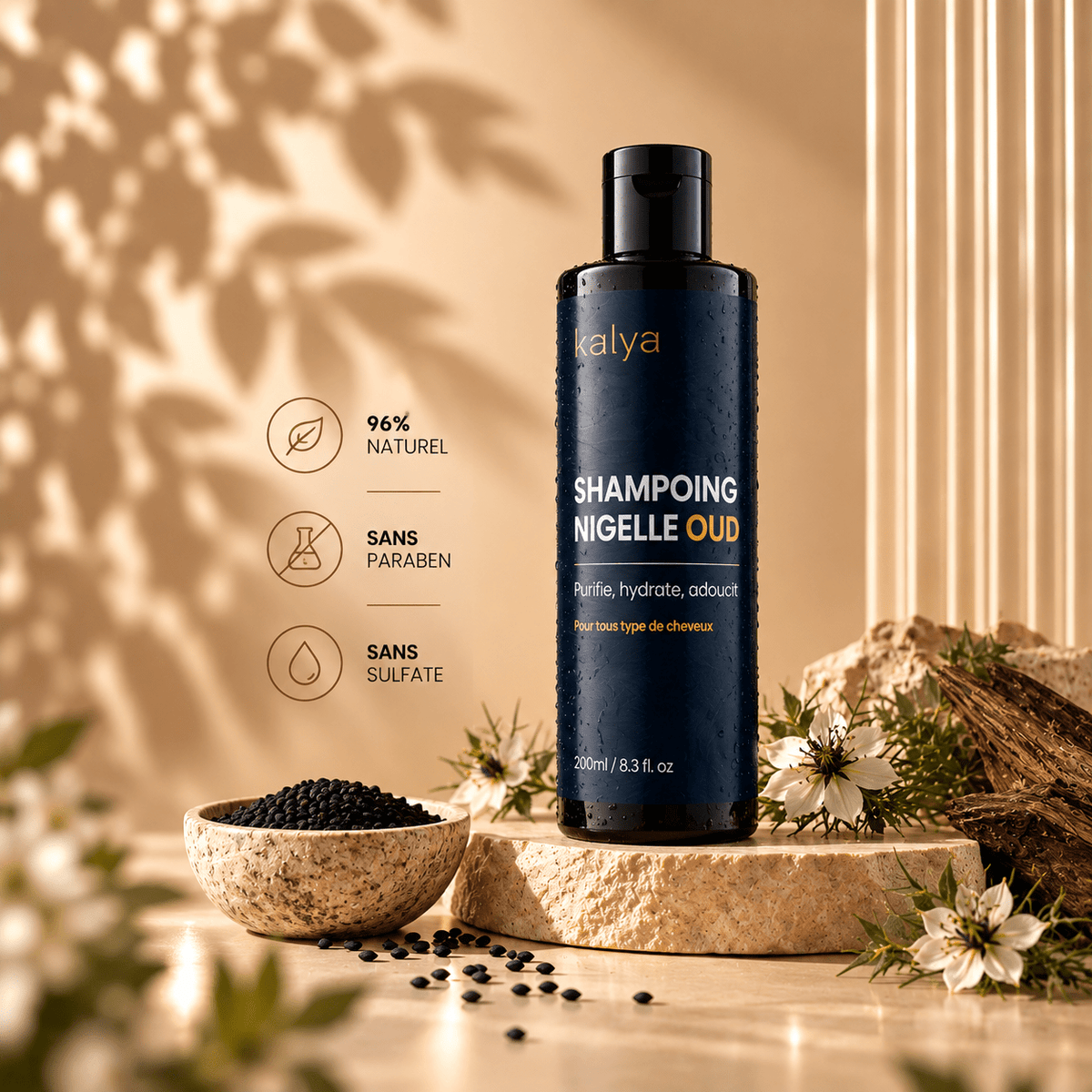 Shampoing Nigelle Oud 200 ml - kalya