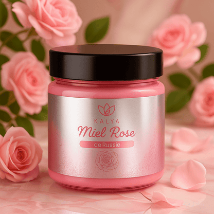 Miel rose : Préparation au miel, églantier & arôme naturel de rose - kalya