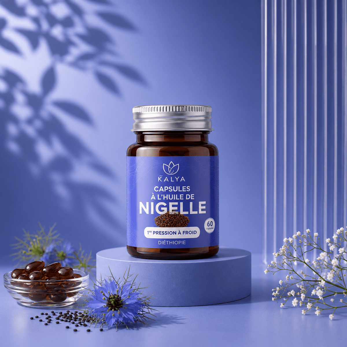 Capsule d'huile de nigelle pressée à froid - kalya