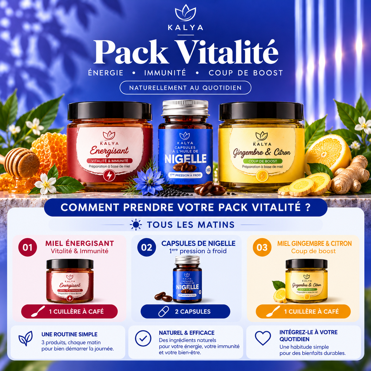 Pack Vitalité, Énergie & Tonus - kalya